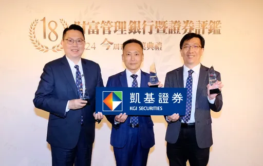 凱基證券榮獲今周刊財管評鑑8項大獎 全方位服務成業界標竿