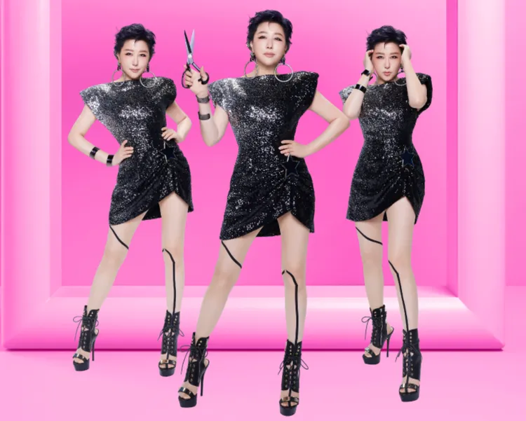 藍心湄鏟肉6公斤，瘦身有成。品牌提供