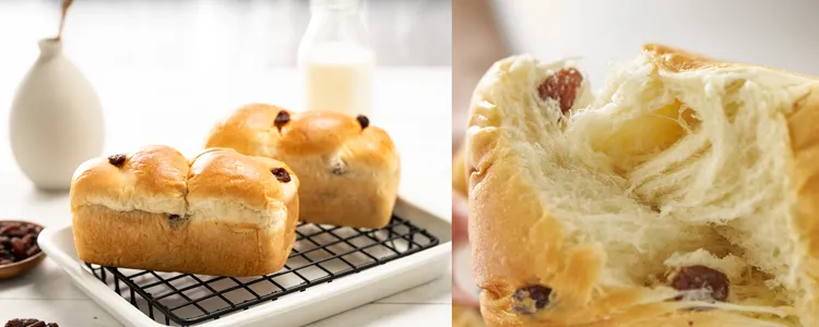 ▲麵包也能吃出拔絲感！統一麵包奶香葡萄每一口吃得到奶香與葡萄乾的香甜 !