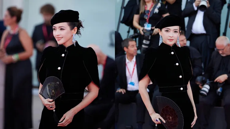 章子怡完美詮釋了新中式時尚美學。翻攝章子怡工作室微博