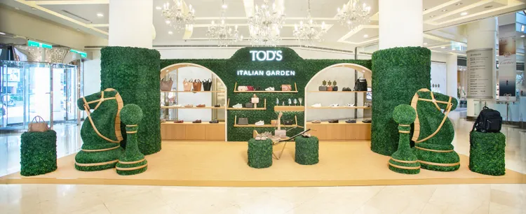 TOD’S義式花園Italian Garden快閃店即日起至9月30日，於微風廣場1樓登場。品牌提供