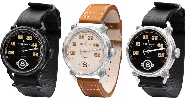 鋭速錶Black Sparrow黑麻雀錶款，42mm，精鋼錶殼，黑色/沙色錶面，黑色/棕色馬鞍皮革錶帶，自動上鍊機芯 RSV-240，動力儲存56小時，防水深度50米，各14萬4000元。品牌提供