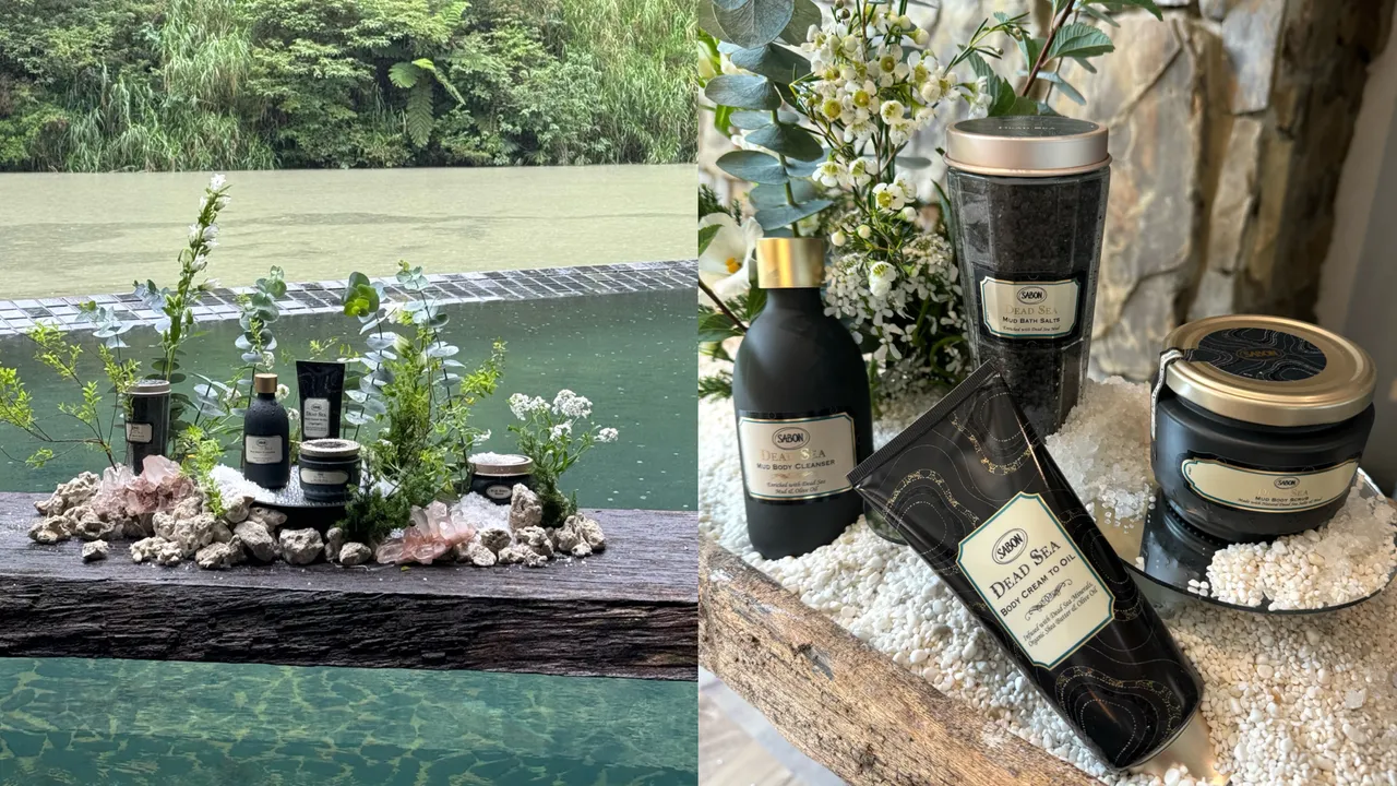 SABON全新死海黑礦泥極致護膚系列，結合了死海鹽和死海礦泥。張家玲攝