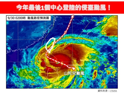 山陀兒直撲南台灣！「今年最後一個登陸颱風」5地風雨猛烈