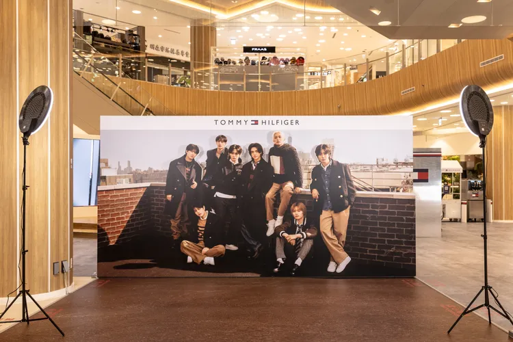 Stray Kids的1：1等身立體拍照牆。品牌提供