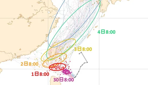 護國神山發威?雨勢圖驚見「颱風假分水嶺」!半台灣紫到發白