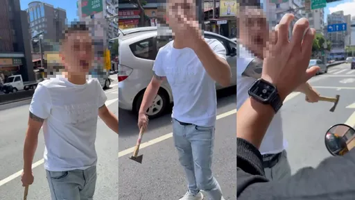 騎士按喇叭 賓士男怒衝下車「揮斧頭狂砍」!起底竟是恐怖8+9