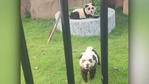 這熊貓怪怪的?中國又見染色「熊貓犬」 動物園:我們主打奇珍異獸