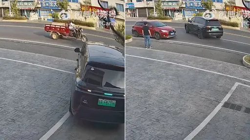 中國理想L9「自動停車」90秒停不好 竟衝馬路中央險釀車禍