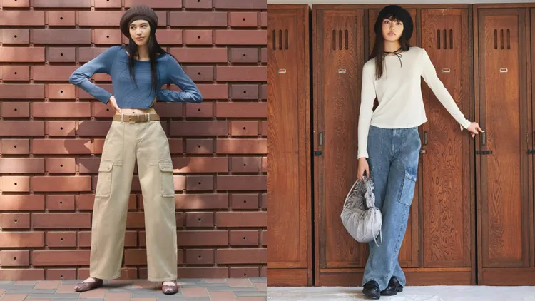 GU加碼推出工裝風格的錐形褲款呼應潮流。品牌提供