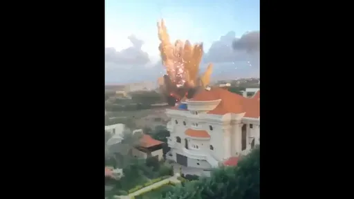 以軍警告撤離真主黨藏匿地點 黎巴嫩住宅遭炸爆出火球!