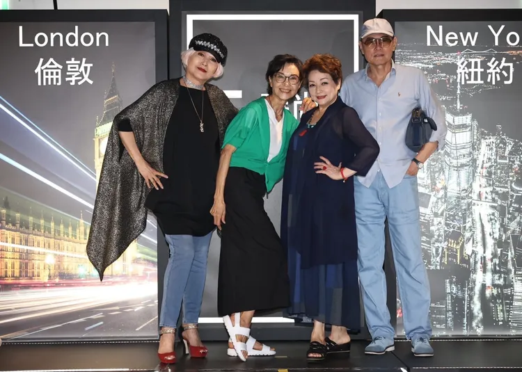 資深藝人包翠英（左起）、陳淑麗、貝心瑜、崔守平今天現身活動。攝影中心攝