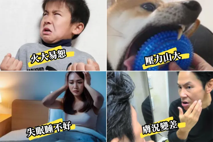 ▲ 身體累積過多火氣，除了心情煩躁、睡不好、膚況變差都是常見症狀。