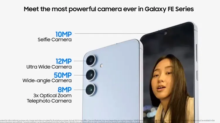 S24 FE將搭載三鏡頭組合。翻攝Evan Blass X平台