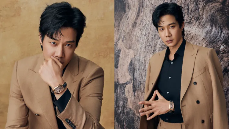 薛仕凌演繹特殊年份復刻系列的Tonneau雙時區鏤空腕錶。品牌提供