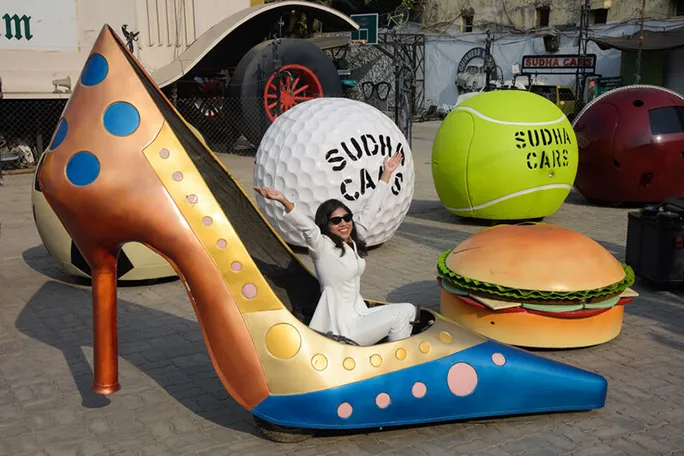 印度的Sudha Cars Museum汽車博物館收藏各種奇形怪狀的車輛。翻攝guinnessworldrecords.com