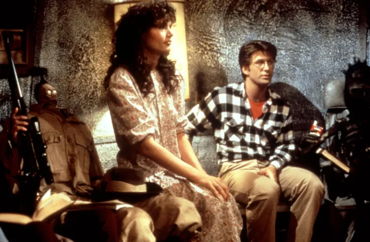 艾力克鮑問（後）與吉娜戴維絲是1988年《陰間大法師》的主角，但續集不見蹤影。