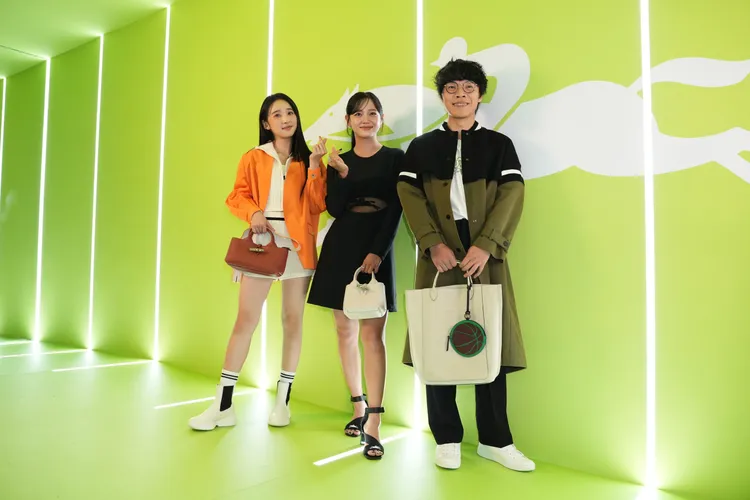 李沐（左起）金世正、盧廣仲出席LONGCHAMP活動。彭欣偉攝