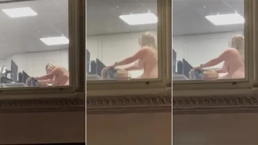上班族辦公室「加班做愛」 行人隔窗驚睹裸女騎乘啪啪啪