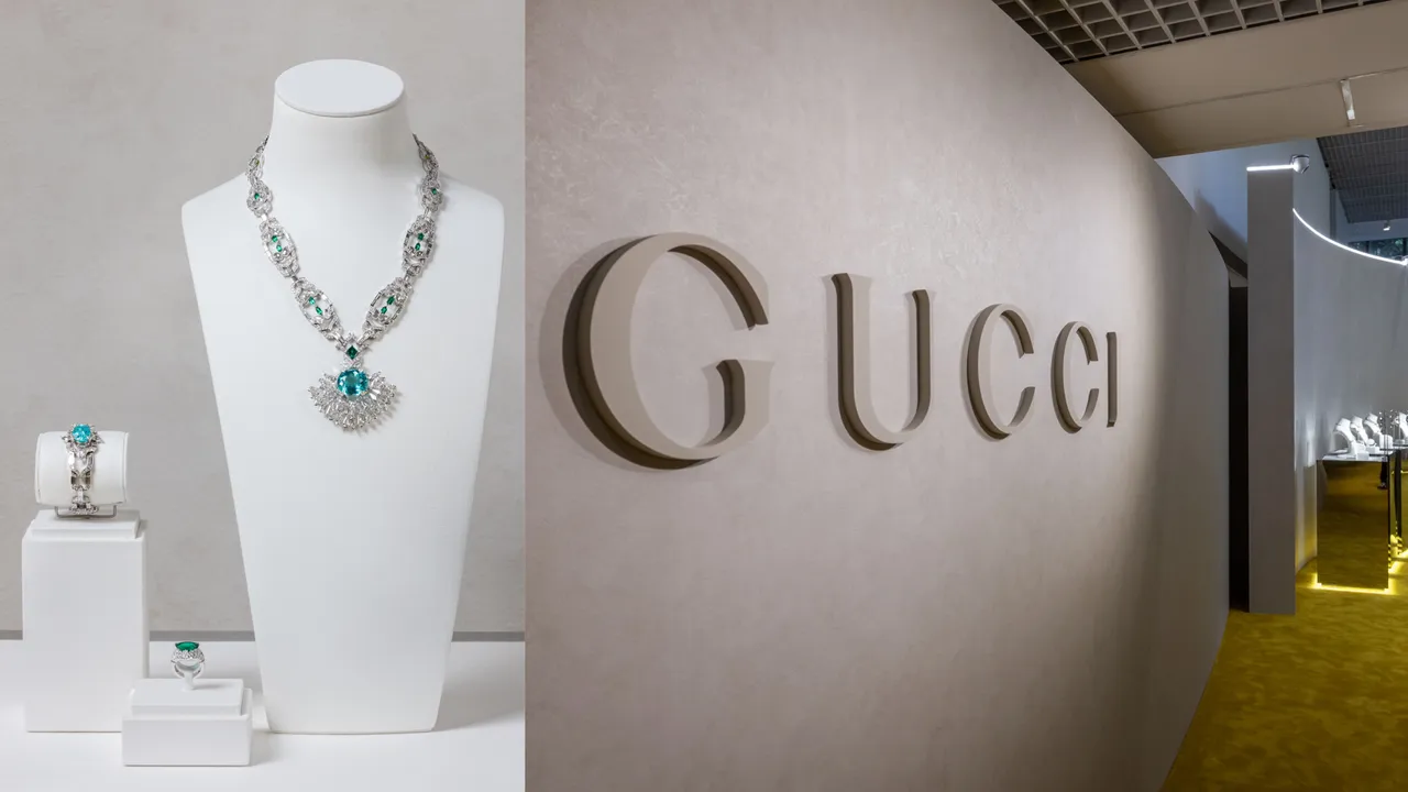 GUCCI當今在台灣舉辦的LABIRINTI GUCCI義大利迷宮花園高級珠寶暨腕錶展，帶來逾160件、總價接近18億的華美珠寶作品。品牌提供