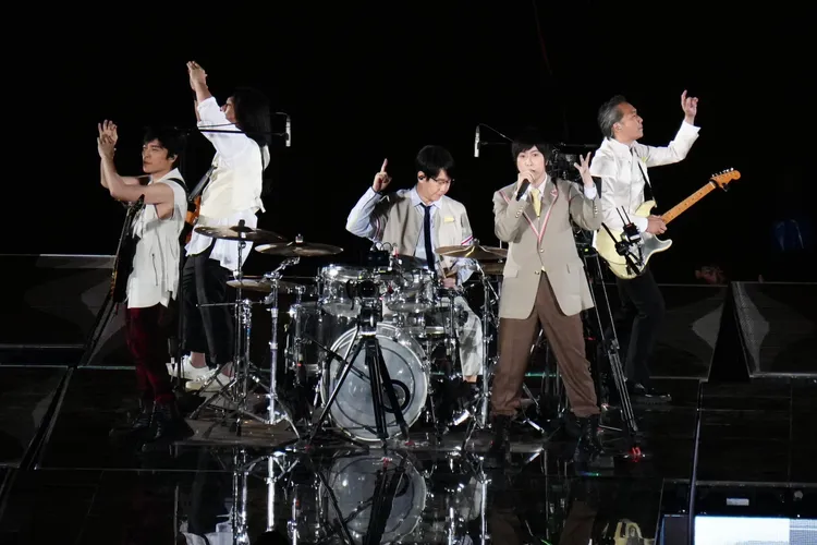 五月天在大巨蛋演出。   讀者提供