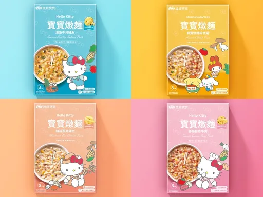 波堤寶寶攜手Hello Kitty三麗鷗　打造全新寶寶燉麵副食品