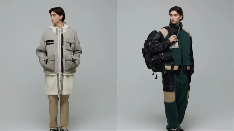 FILMMAKER FLEECE LONG JACKET外套（左）1萬6480元、FLEECE BLOCK JACKET外套（右）7780元。品牌提供