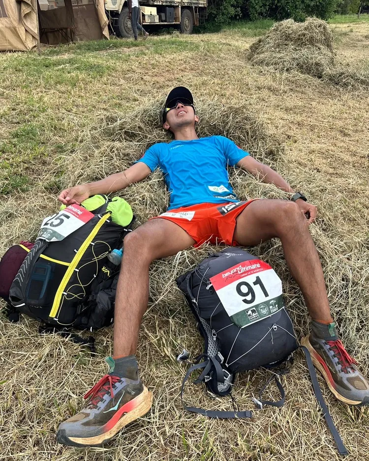 精疲力盡的陳彥博。翻攝自陳彥博臉書