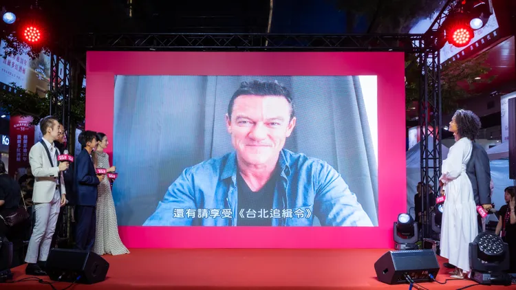 路克伊凡斯因故無法來台，也透過影片致意。采昌提供