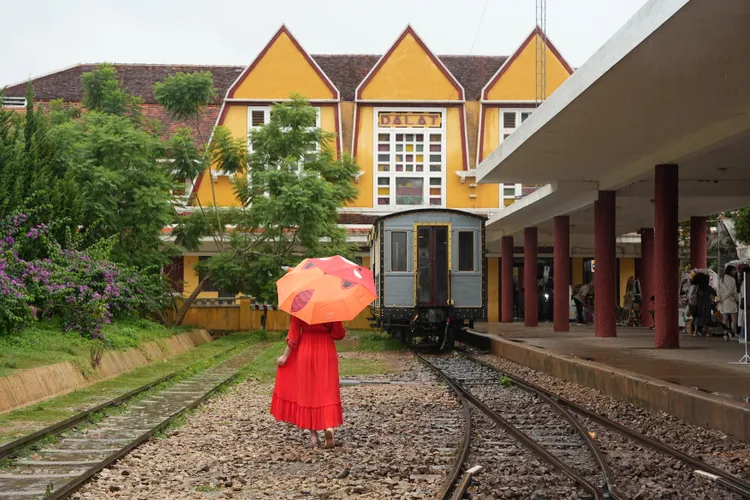 法國殖民時期留下的「大叻火車站」，現為觀光客必訪景點。S.H.攝