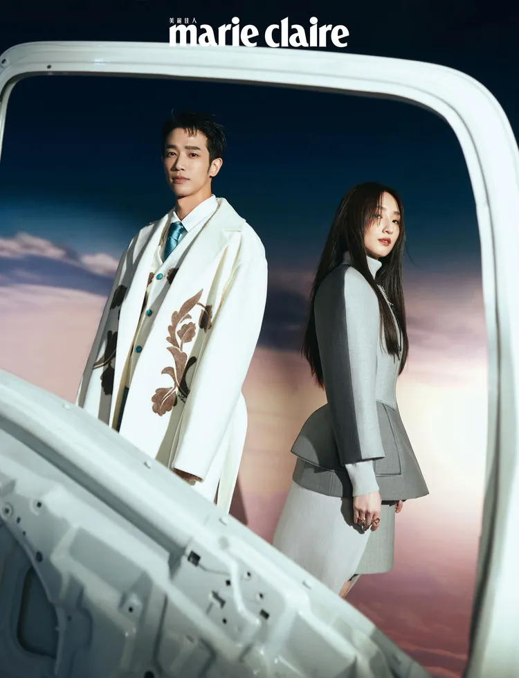 劉以豪（左）、柯佳嬿（右）去年首度合作新劇。《Marie Claire Taiwan 美麗佳人》 提供