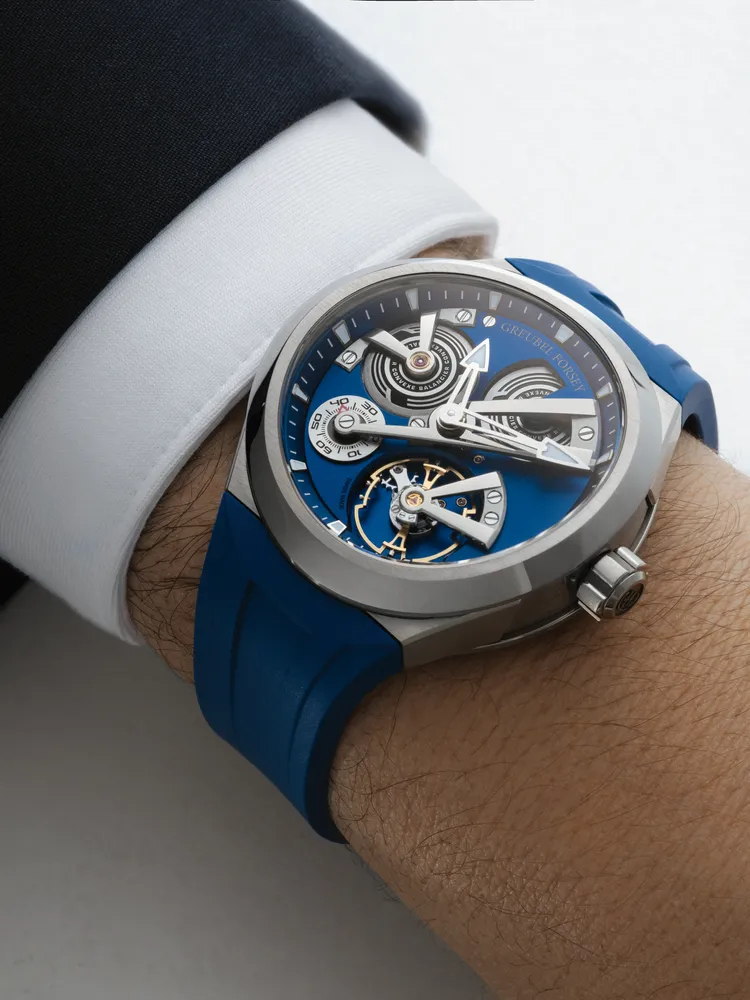 Greubel Forsey Balancier 3腕錶，666萬元。品牌提供