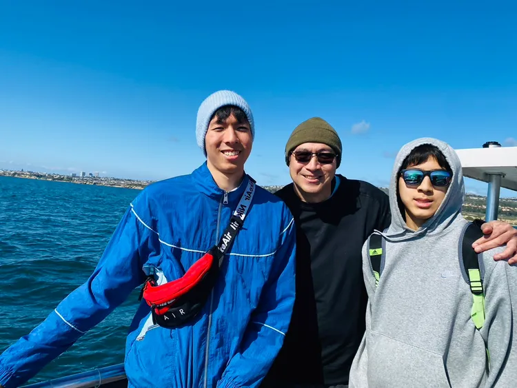 邱宗志兩個兒子都又高又帥。  邱宗志提供