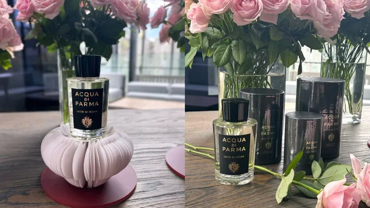 帕爾瑪之水曦光玫瑰淡香精，20ml／4700元、 100ml／1萬800元、180ml／1萬3000元。張家玲攝