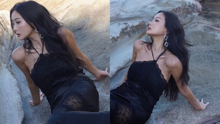 孫芸芸坐在海邊看起來相當愜意。翻攝孫芸芸IG