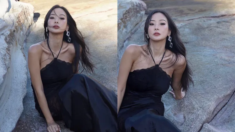 孫芸芸搭配個人珠寶品牌的耳環點綴造型。翻攝孫芸芸IG