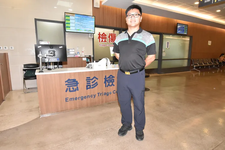 余尚諺表示，當天到場救護才發現患者是分隊義消賴世敏。彰基提供