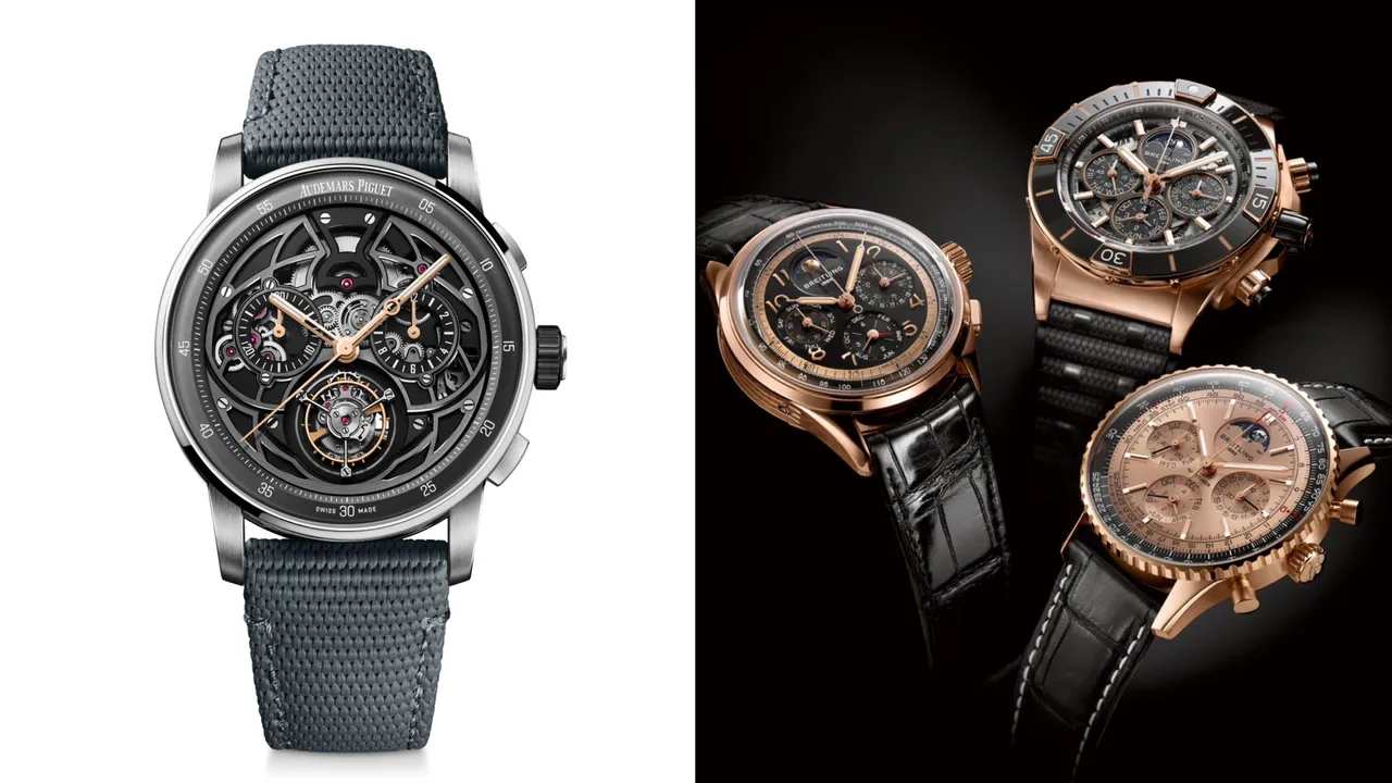AP（左圖）、百年靈本周帶來的新錶。品牌提供