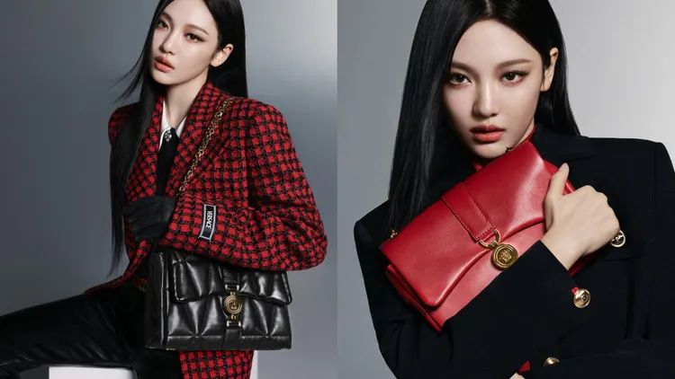 Ningning演繹秋冬新登場的Kleio斜背包。品牌提供