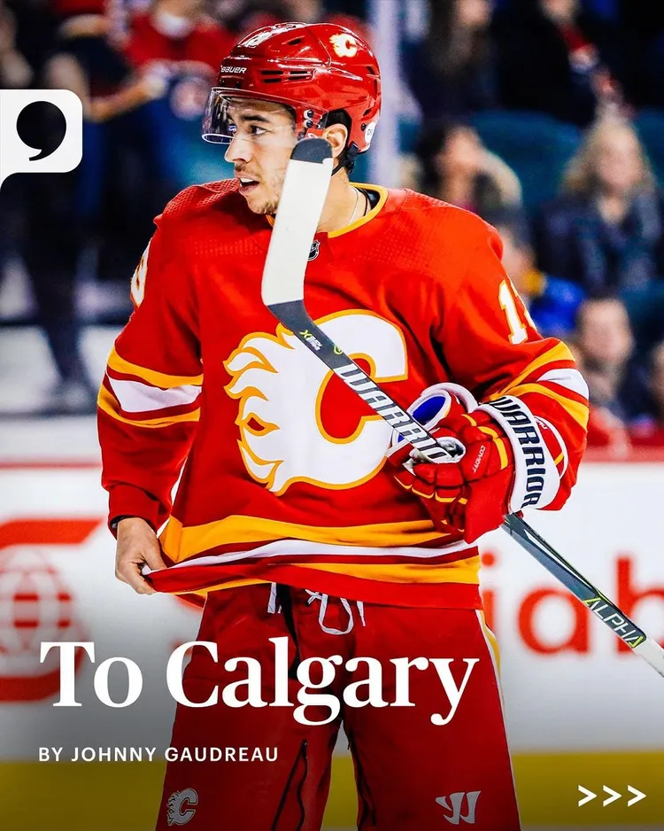 古卓生前是哥倫布藍衣隊的人氣球員。翻攝IG@johngaudreau03