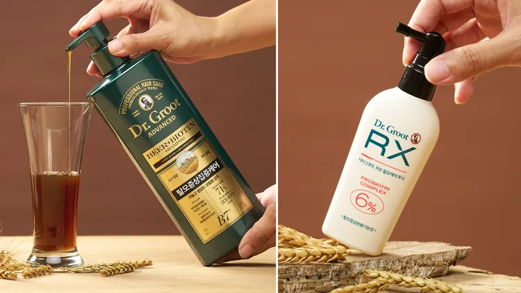 ▲先洗左邊(洗髮精)、再噴右邊(頭皮精華)，兩款健髮好物大家一定要試試看！