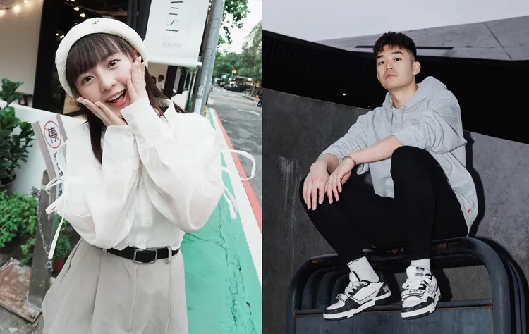 王齊麟（右）熱戀樂天女孩十元。翻攝王齊麟IG、陳詩媛IG