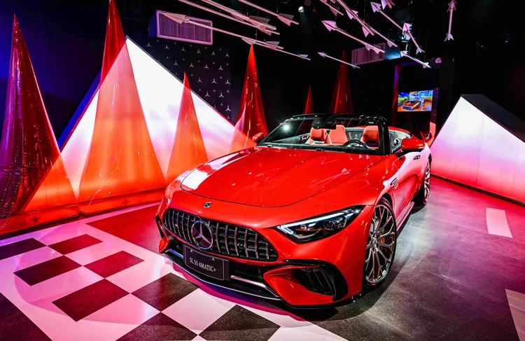 現場展出的Mercedes-AMG性能敞篷跑車SL 55 4MATIC+。業者提供