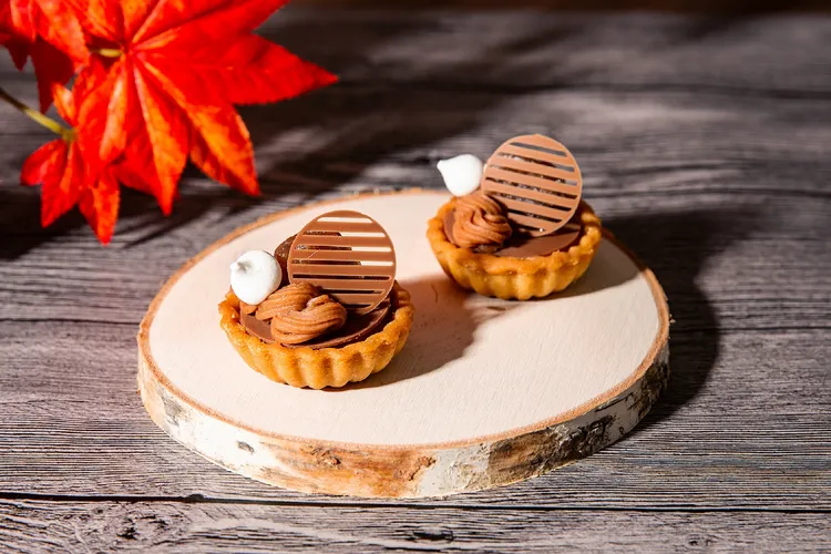 台北萬豪酒店「楓和日栗」雙人下午茶_栗子蒙布朗。業者提供