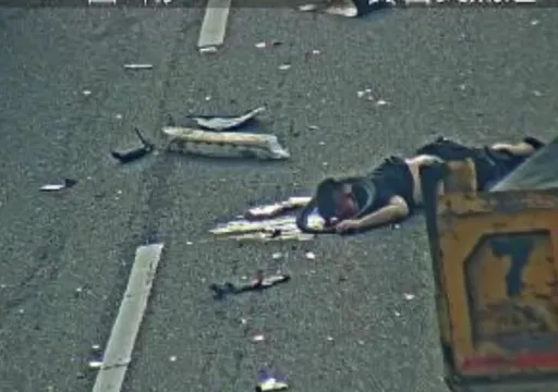 國3寶山路段死亡車禍！故障車駕駛才拿三角錐警示　5分鐘慘遭砂石車輾斃