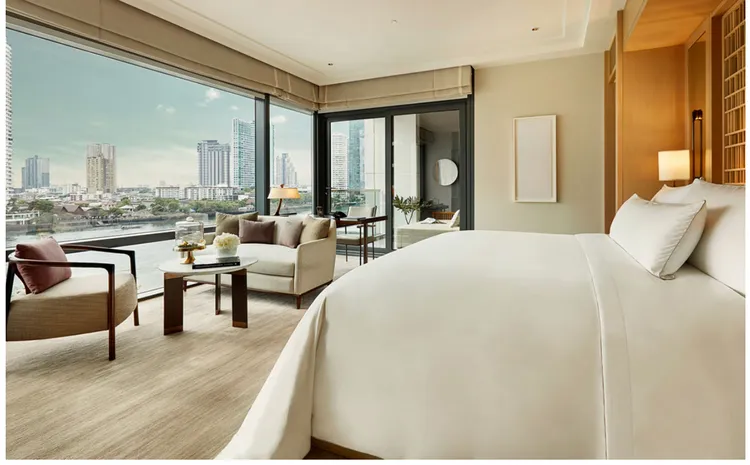 客房內也能飽覽湄南河美景。翻攝官網