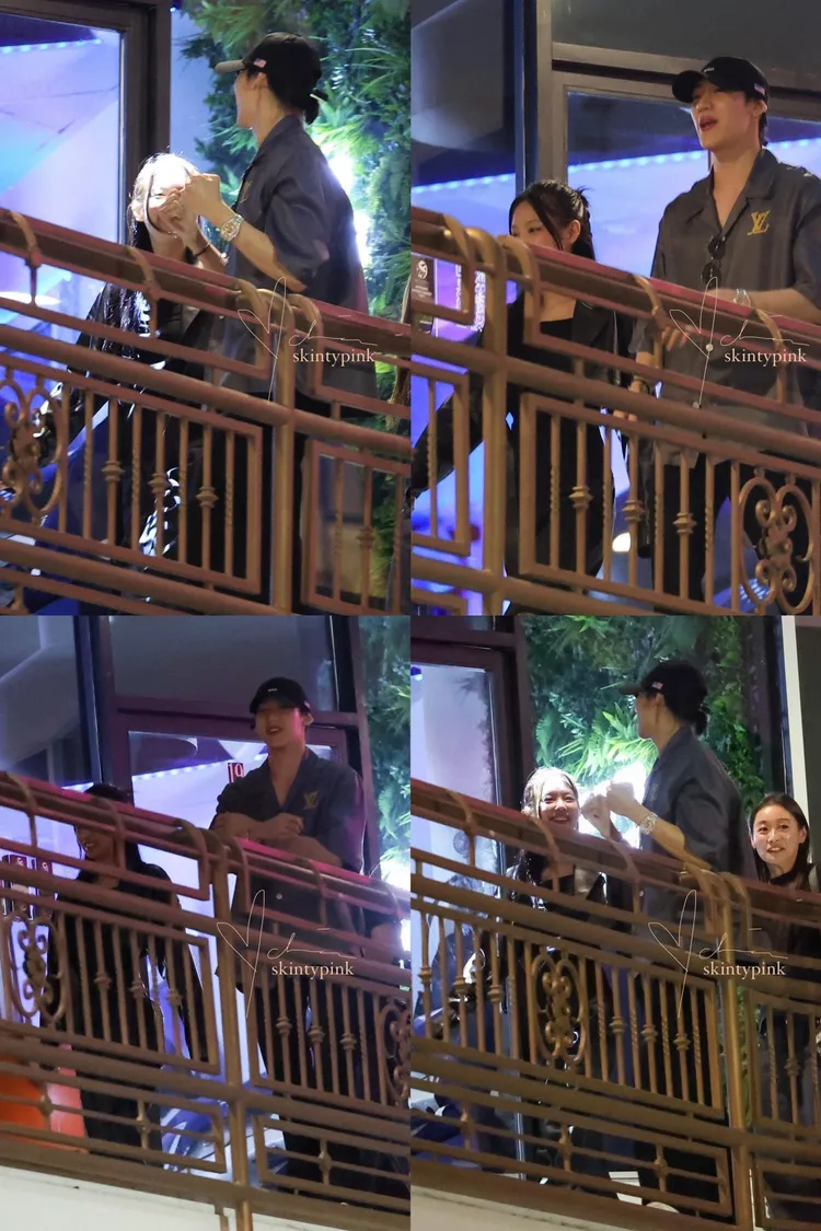 Jennie被拍到與BamBam在美國見面，傳出緋聞。翻攝skintypink