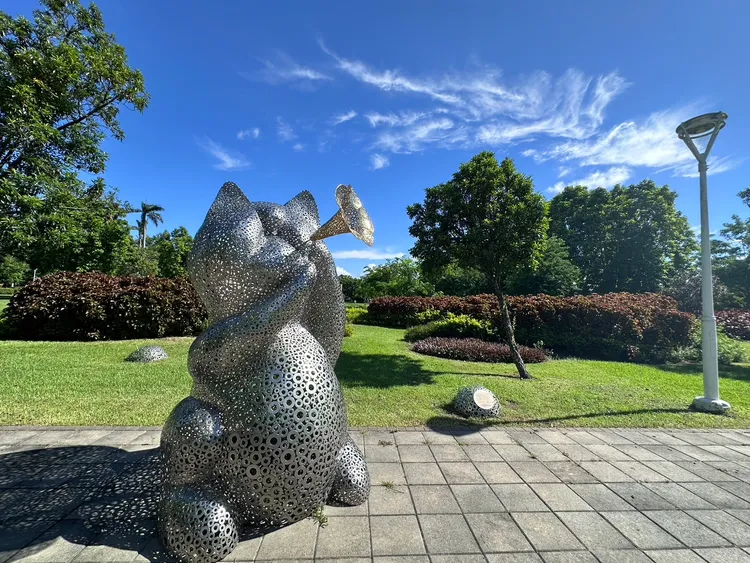 2024台灣文博覽會落幕，活動吉祥物「巷仔Niau（貓）」引起矚目。翻攝畫面