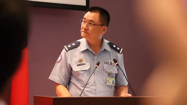 王德揚在專案簡報中指出，空軍第二聯隊所屬M2000-5形單座機，機號2047，由上尉飛行官謝沛勳駕駛。記者葉家瑋攝