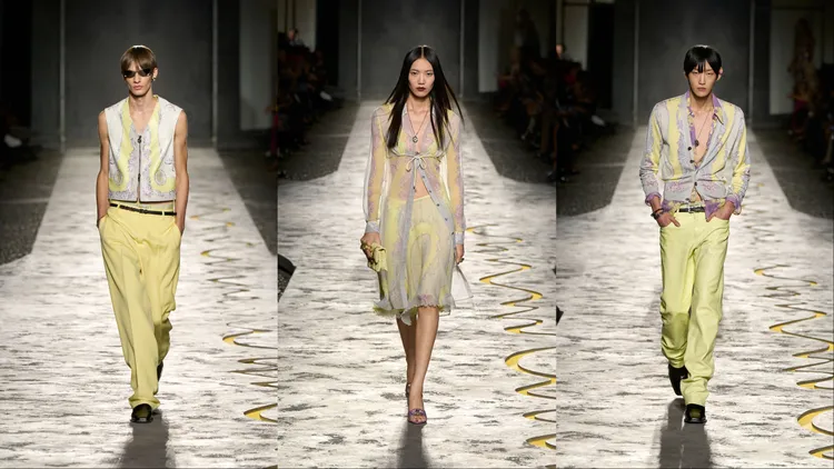 經典巴洛克印花以更加輕盈的色彩呈現。品牌提供